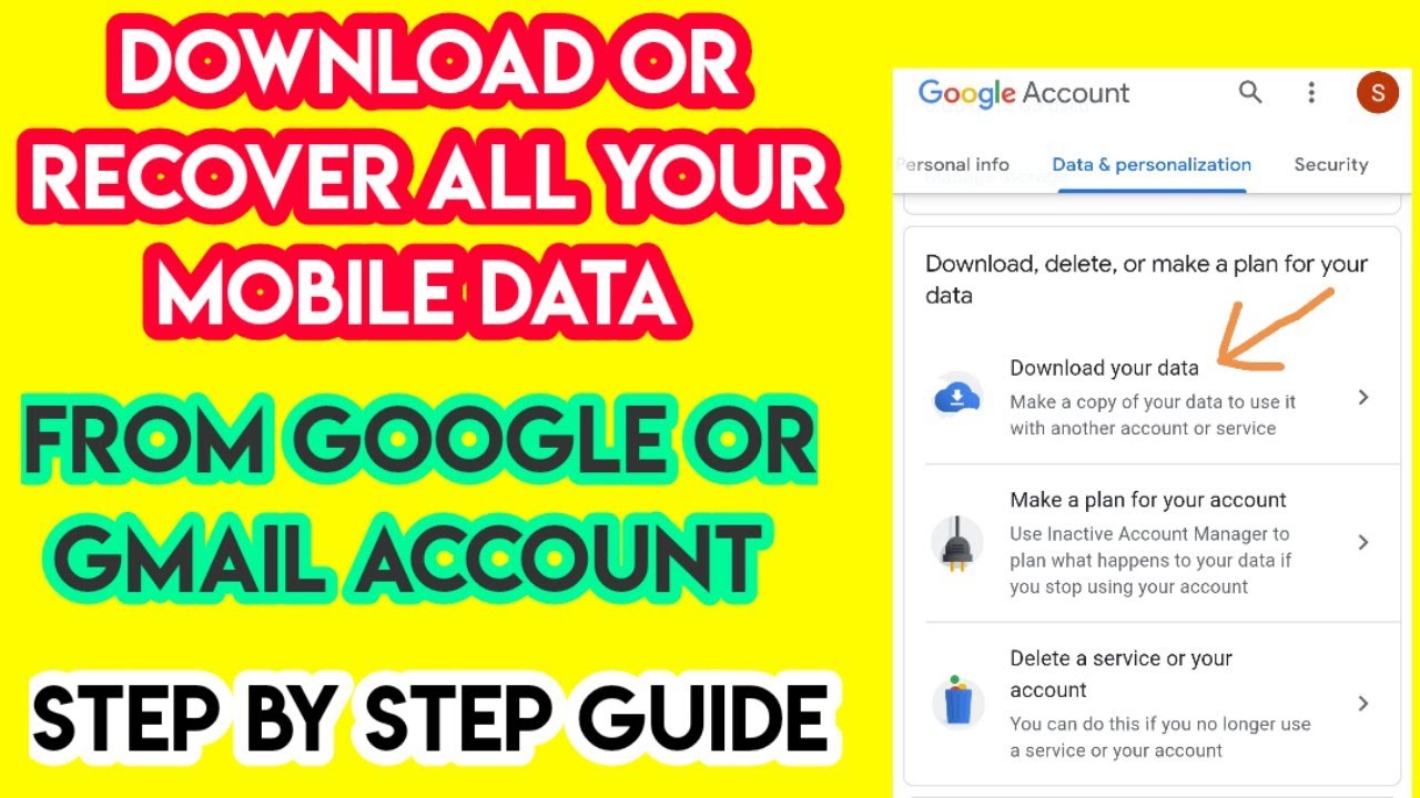 How to download all your data from a Google account 