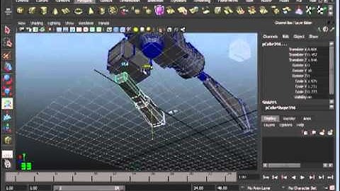 autodesk maya model - 8 -  handle and trigger