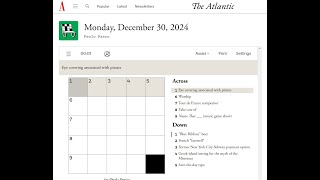 The Atlantic Crossword 30/12/2024