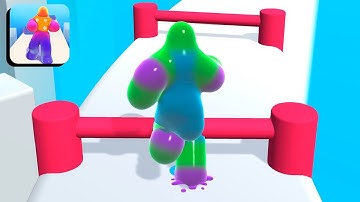 BLOB RUNNER 3D 💪💎 Mobile Android, iOS Games Gameplay Walkthrough New Update Skills Levels 16 #Shorts