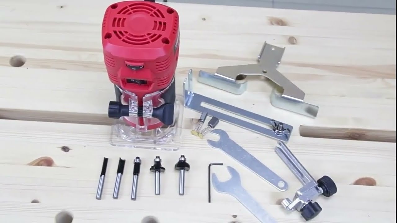 Compact Wood Router Tool, Electric Hand Wood Trimmer 650W 15000-32000RPM