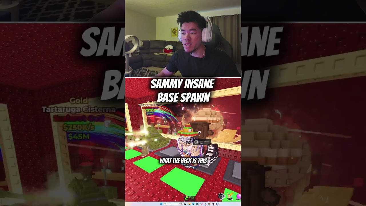 Стример получает НЕВЕРОЯТНО большое количество спавнов из базы Сэмми в режиме Steal a Brainrot 