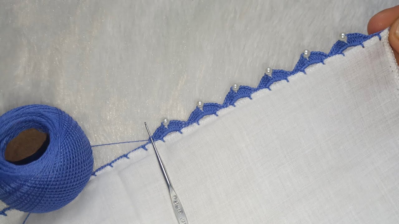 Crochet New Beads Dupatta Border, Easy Border Lace