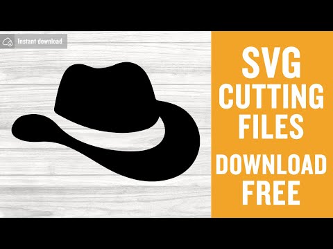 Cowboy Hat Svg Free Cut Files for Silhouette Cameo Free Download