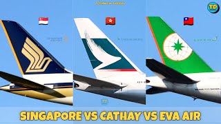 Singapore Airlines Vs Cathay Pacific Airways Vs Eva Air Comparison 2023 ?? Vs ?? Vs ??