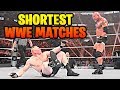 10 Shortest Matches In WWE Wrestling History!