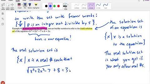 Introduction to Set-Builder Notation: Example 4 (Silent Video)