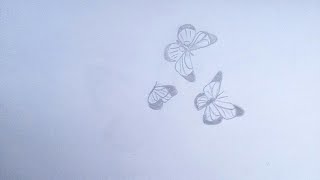 كيف ترسم فراشة How to draw butterfly