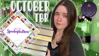 Another Cursed October Spookopoly TBR | ft. The Library of Dragons Readathon & Spookopoly