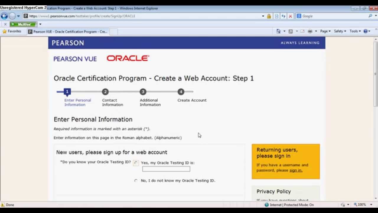pearson vue creacion usuario youtube pearson vue incident report