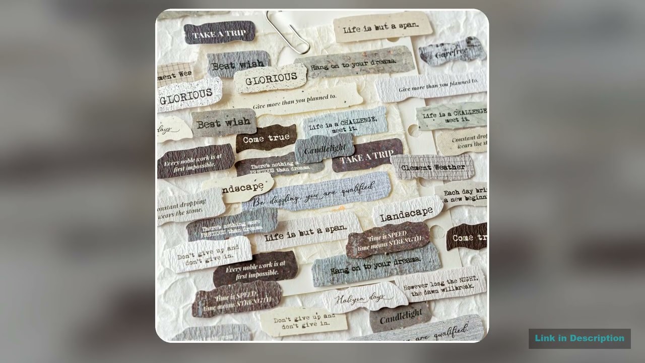 50 pcsPack Vintage English Journal Stickers DIY Scrapbook Collage Diary Photo Album Gift