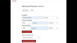 How to search for articles and sources in JSTOR