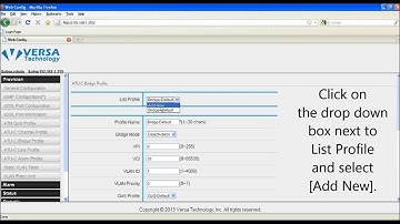 Versa Technology VX-1000MDZ Initial Bridge Configuration w/audio