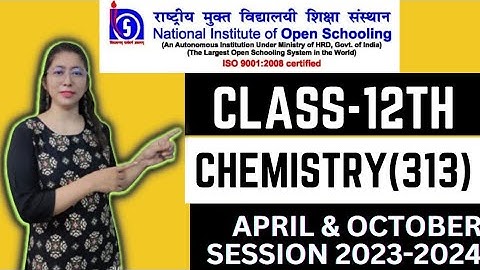 Nios class -12th  Chemistry (313) solved TMA 2023-2024 . nios tma solution April/October 2023-2024.
