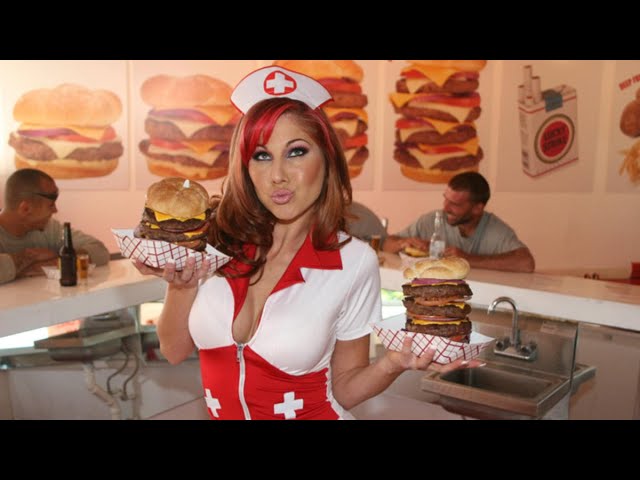 Eating The Heart Attack Grill Quadruple Bypass Burger 9 982 Calories Furious Pete Youtube