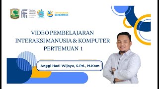 Pertemuan 1 Pengenalan Interaksi Manusia dan Komputer