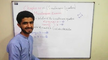 Simultaneous Equations|chapter 2| miscellaneous exercise part 5, By Asif Ali