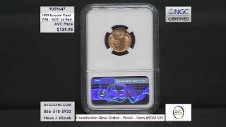 1909 Lincoln Cent - VDB - NGC 64 Red