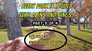 XTerra Pro Metal Detector Finds 5 Rings in this Park! (3 of 4)