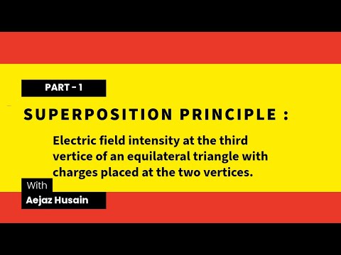 Superposition principle of electric field intensity: Example- 3 - YouTube