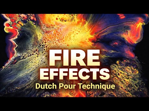 How to Create EPIC Fire Effects with Acrylic Pouring