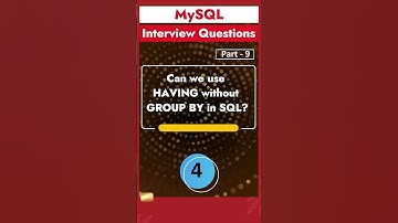 Part 9 - SQL/MySQL Interview Questions for Data Analysts