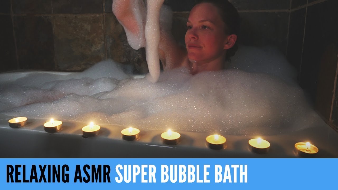 Bubble Bath Asmr Candles Relaxation Playing With Bubbles Youtube