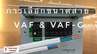 การเลือกขนาดสาย VAF ให้เหมาะสมกับขนาดเบรกเกอร์