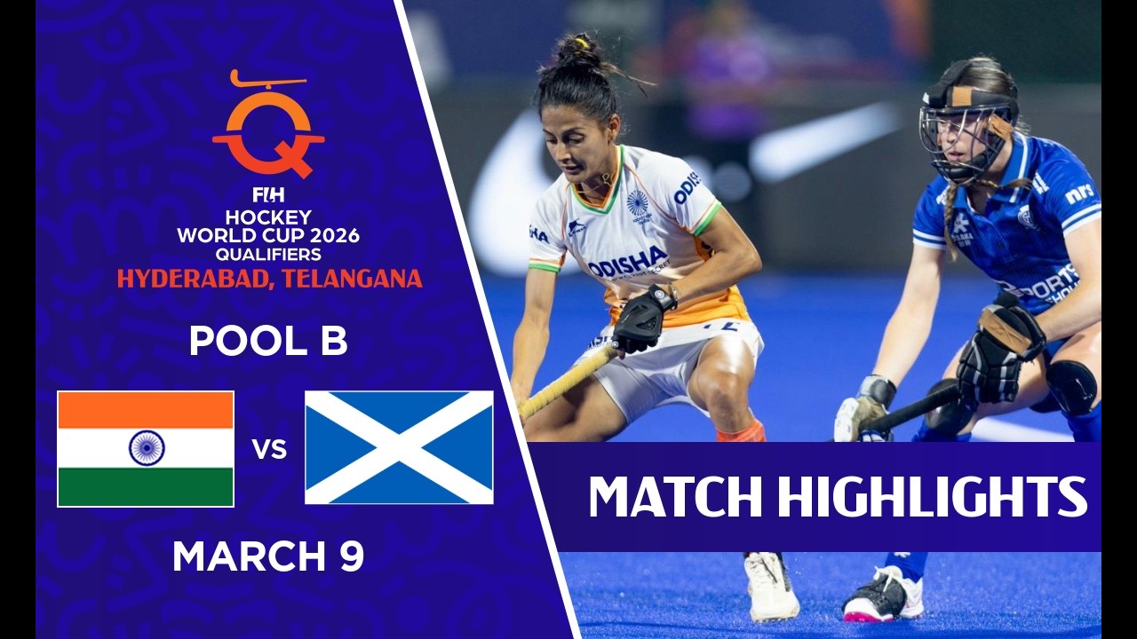 India vs Scotland Highlights | FIH Hockey World Cup 2026 Qualifiers, Telangana, Hyderabad