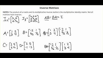 Chapter 12-3A video 1: Inverse Matrices