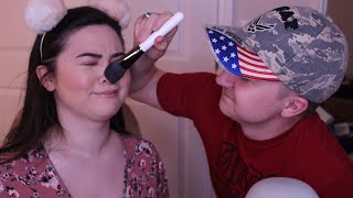 ASMR Husband Does My Makeup + Q\&A | Whispered