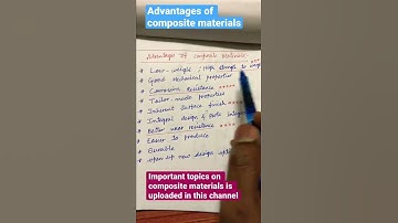 Advantages of composite materials