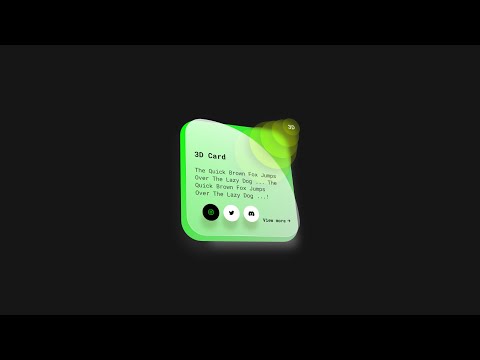 3D Viewing Card For Website  -  Using #html5  , #css3