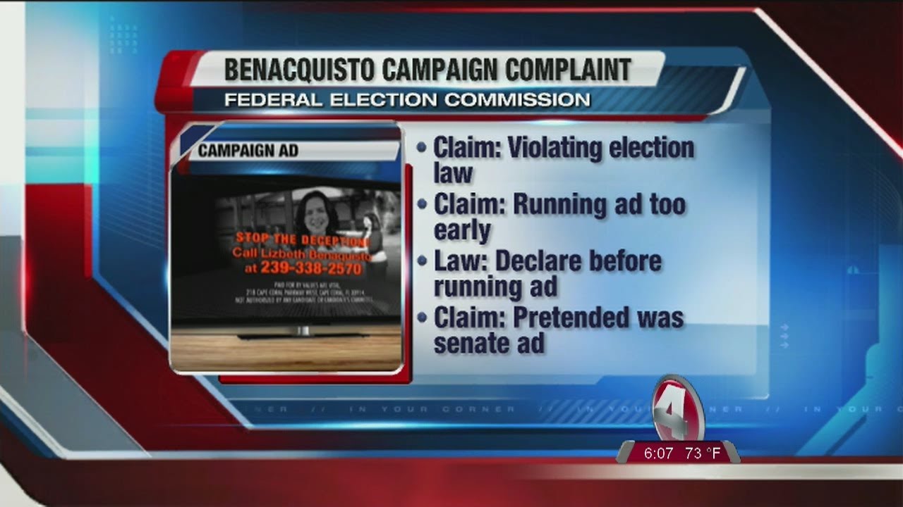 Federal Election Law complaint filed against Benaquisto for Congress