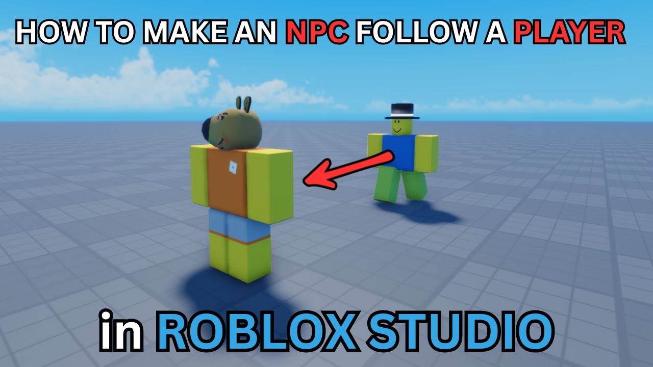 How to make an NPC FOLLOW you in ROBLOX STUDIO - YouTube