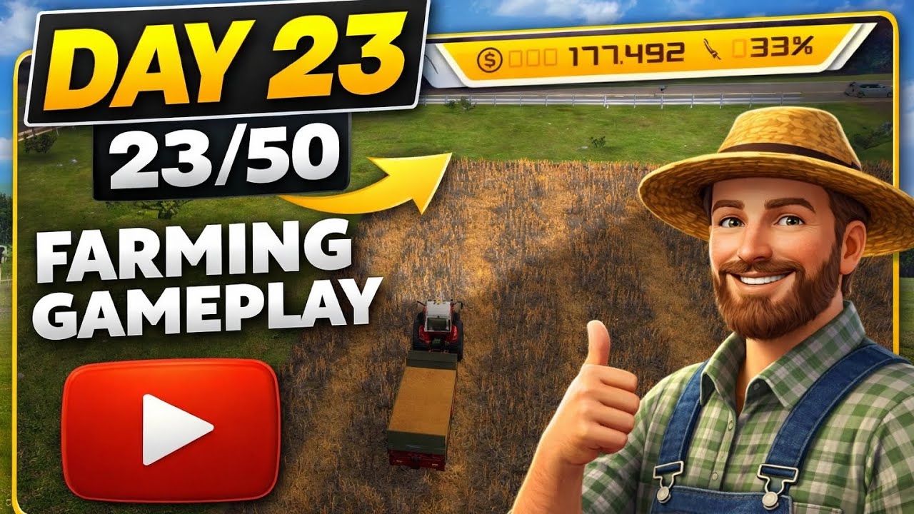 Day 23/50 farming good game play today amazing game 🎯🎮 FS14 