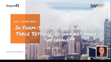 B1UP Tip: Form-Settings default Tab
