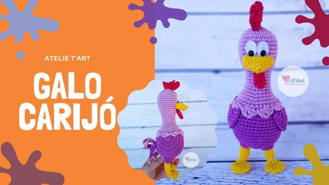 Galo Carijó Amigurumi