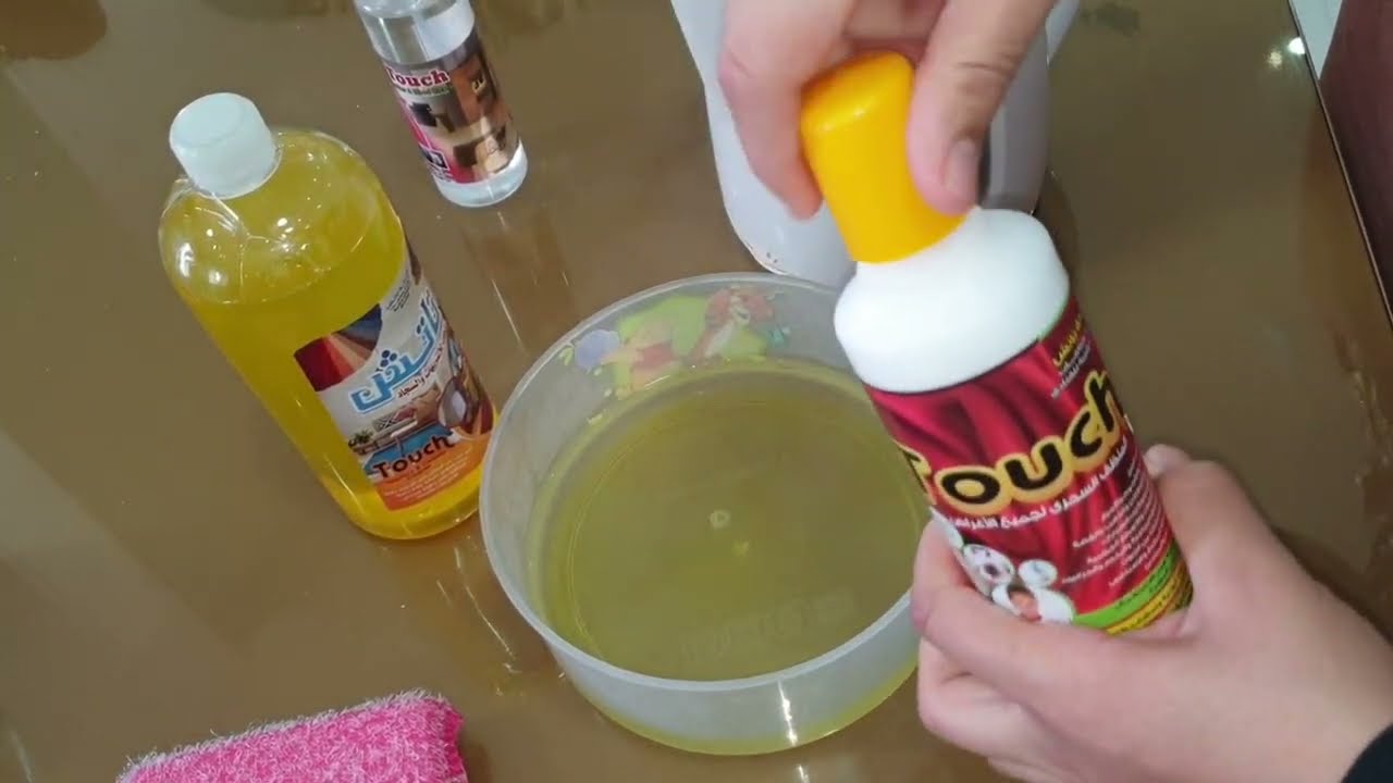 تجربتى لمنتجات تاتش متوقعتش انه كدا // شامبو المفروشات و ملمع الخشب #تاتش  #تنظيف