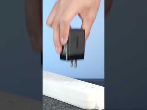 Зарядний пристрій Vention GaN 65 Вт 3 порти 2xUSB-C USB-A PD 3.0 QC 3.0 чорний, видео 1