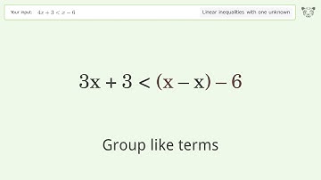 Solving Linear Inequalities: 4x+3 is Smaller Than x-6