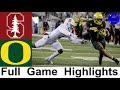 Stanford vs #12 Oregon Highlights | College Football Week 10 | 2020 College Football Highlights