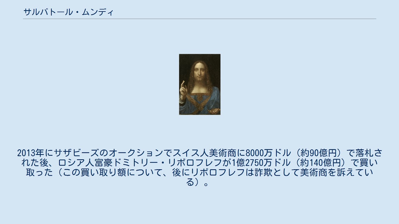 サルバトール ムンディ Youtube
