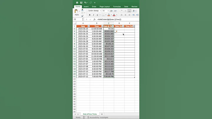 🔥 Excel Interview Question | Trick to Combine Date & Time in Excel in 30s | #shorts #shorts #excel
