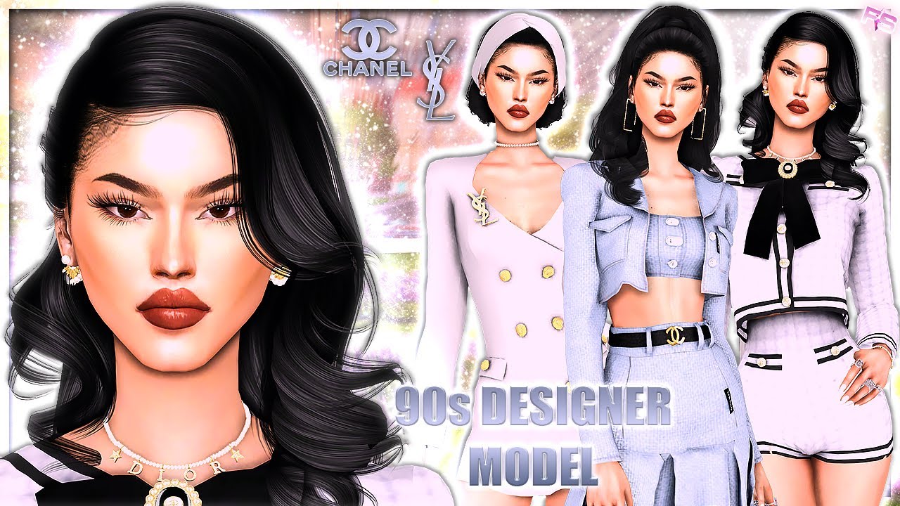 90s DESIGNER RUNWAY MODEL 📸 - CC FOLDER & SIM DOWNLOAD | Sims 4 CAS ...