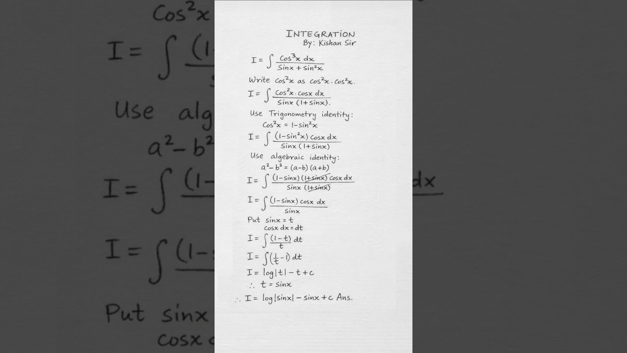 INTEGRATION QUESTION | CLASS 12 MATHS | CBSE |STATE BOARDS