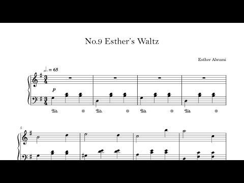 No.9 Esther's Waltz – Esther Abrami | Sheet Music + Piano Tutorial