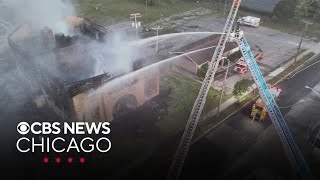 Fire tears through historic Joliet building