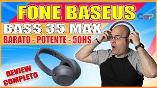 Fone Baseus Bass 35 Max. Perfeito Barato E Muito Duravél Com Graves A Todo Momento Geek481