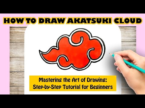 How to draw Akatsuki Cloud (Naruto) step by step, EASY 